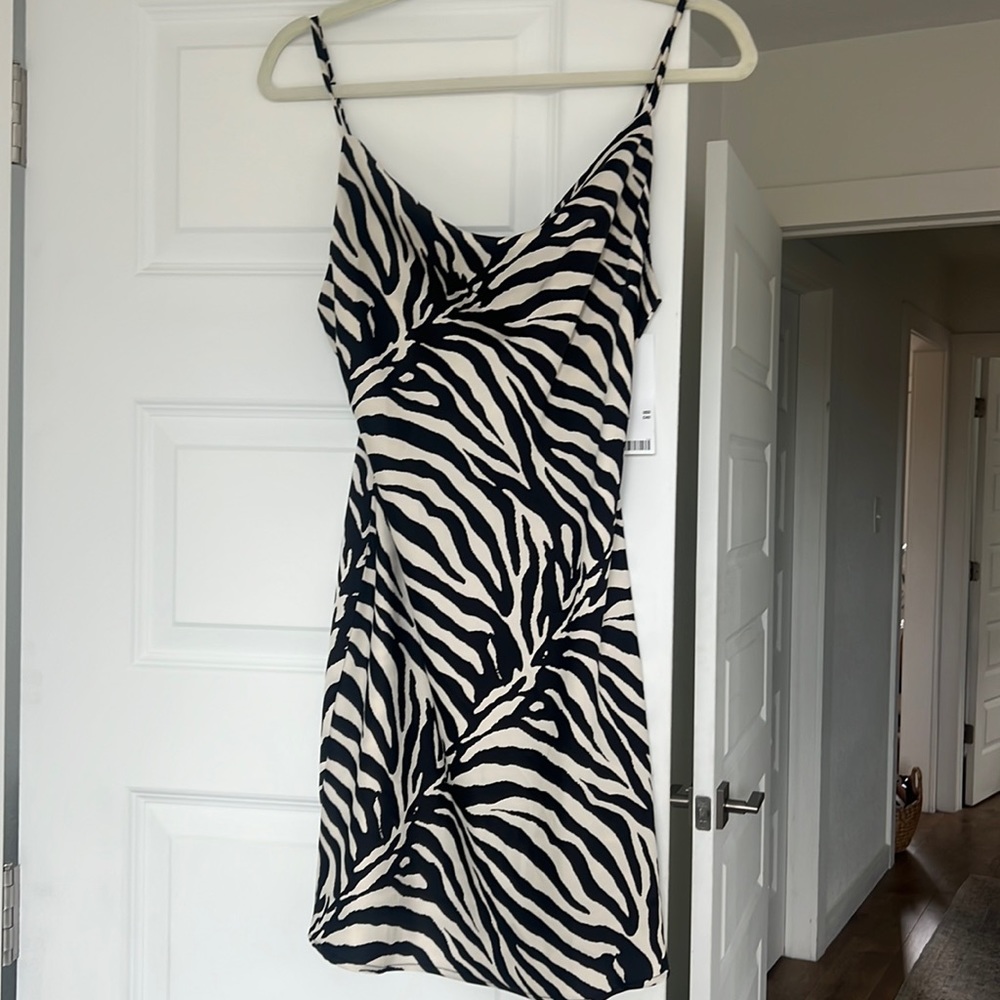 Animal print slip dress